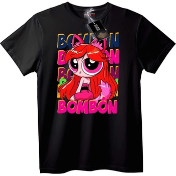 NOONEBRAND Тениска BOMBÓN лисича момиче - S, Black