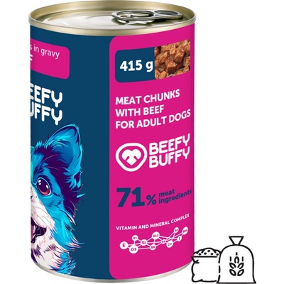 Beefy Buffy Mäsové hovädzie kúsky v šťave 415 g