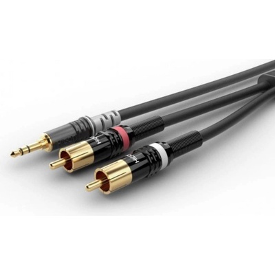 Sommer Cable HBP-3SC2-0600 audio kabel [1x jack zástrčka 3,5 mm - 2x cinch zástrčka] 6.00 m černá – Zboží Živě