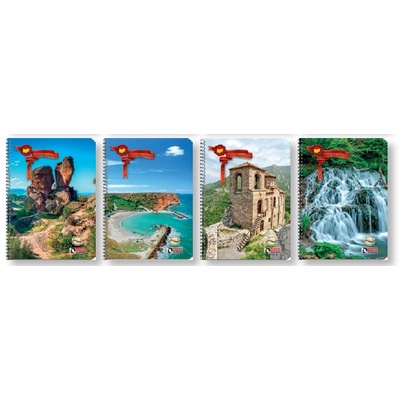 DEIS Тетрадка Deis A4, 80л, малки квадратчета, спирала, нашата България 2025 (01645-А-Б-Я 2025)