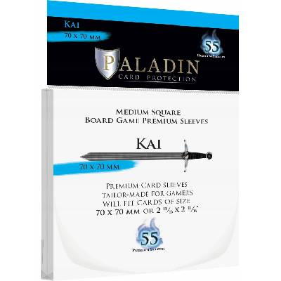 Протектори за карти Paladin Card Protection - Kai, Medium Square, 70 x 70 mm (55 бр. ) (PALKAICLR1)