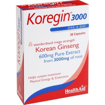 HEALTHAID Хранителна добавка Корейски Жен шен, Health Aid Koregin 3000 30 Caps Energy