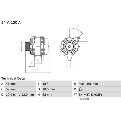 BOSCH 0 986 049 400 generátor (0986049400)