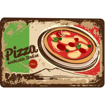 Plechová ceduľa Restaurace menu - Pizza