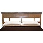 EX Home Табла за легло EX Home модел Lava 180/110 см, тиково дърво, вулканичен камък