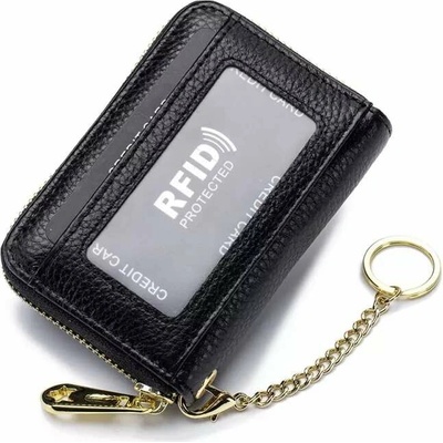 Kožená peňaženka s ochranou RFID čierna