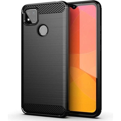 Forcell Противоударен Силиконов Калъф за Xiaomi Redmi 9C, Forcell Carbon Case, Черен (5903396068256)