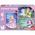 Schmidt Spiele - Puzzle 3x48 Princess, fairy and mermaid - 40 - 99 piese