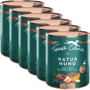 Terra Canis Naturhund Говеждо и Дивеч 6 x 800 г