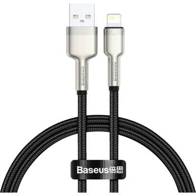 USB cable for Lightning Baseus Cafule, 2.4A, 1m (black)