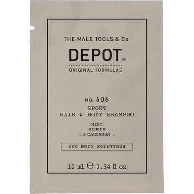 Depot No. 606 Sport Hair & Body Shampoo 2 в 1 за мъже 10 ml