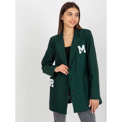 Sako s nášivkami LK-MA-509286-2.45P-dark green