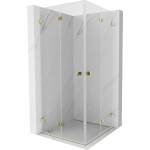 Mexen Lunar-F Duo сгъваема душ кабина 95 x 95 см, прозрачна, златна - 836-095L-095P-50-00 (836-095L-095P-50-00)