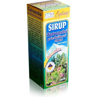 Fyto Tatranská průdušková směs SIRUP bez cukru bylinný 100 ml