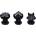 Nemesis Now Комплект статуетки Nemesis Now Adult: Humor - Three Wise Spell Cats, 8 cm (U6717A24)