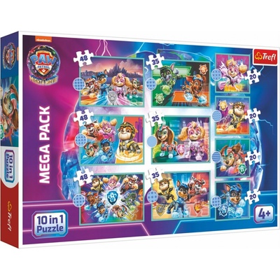 Trefl 10v1 Šťastný deň psov Tlapková Patrola / Paw Patrol v krabici 40x27x6cm