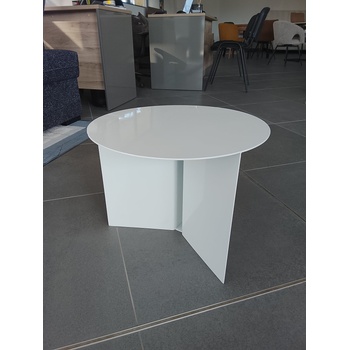 Velmoro Кръгла помощна метална маса Ф45/35 см. бяла