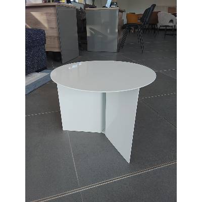 Velmoro Кръгла помощна метална маса Ф45/35 см. бяла