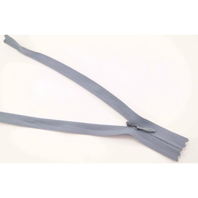Nedeliteľný skrytý zips (3mm) rôzne farby - dĺžka 18 cm - 60 cm 18 cm Sivá 2