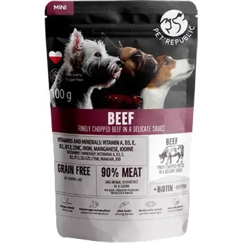 Pet Republic Пауч за Дребни Породи Кучета Говеждо