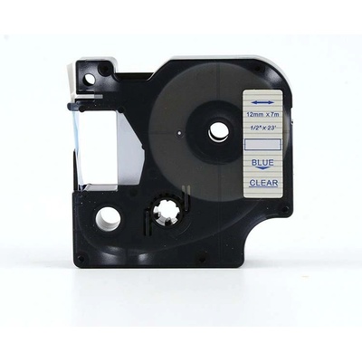 Compatible Съвместима лента с Dymo 45011, S0720510, 12mm x 7m син шрифт / прозрачен субстрат (45011)