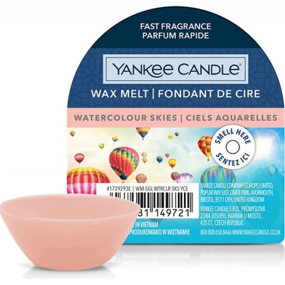 Yankee Candle Watercolour Skies vonný vosk do aromalampy 22 g – Zboží Dáma