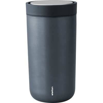 Stelton Термочаша To-Go Click с двойни стени от стомана 200 мл метално-синя (675-18)