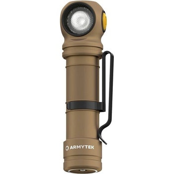 Armytek Ръчен фенер ArmyTek Wizard C2 Pro Max Magnet с бяла LED светлина и магнитен държач, захранван от батерии, 4000 lm, цвят пясък (F06701CS)
