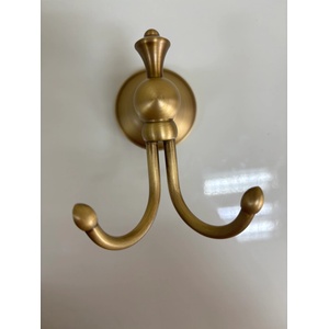 Sanitary ware Закачалка за баня Париж, с две куки бронз, ретро стил