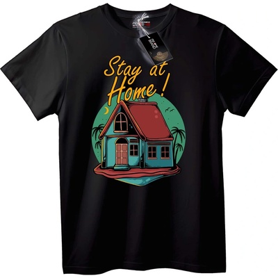 NOONEBRAND Тениска Стой у Дома - 2XL, Black