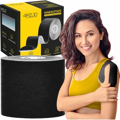 4FIZJO Kinesio tejpovacia páska 7 čierny 5 cm x 5 m