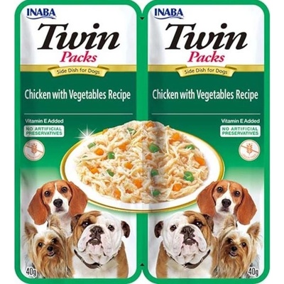Churu Twin Packs kura a zelenina vo vývare 2 x 40 g