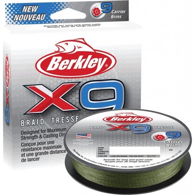 Berkley Šňůra X9 Low Vis Green 150m 0,10mm 9kg
