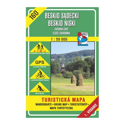 Beskid Sadecki Beskid Niski Západná časť 1:50 000