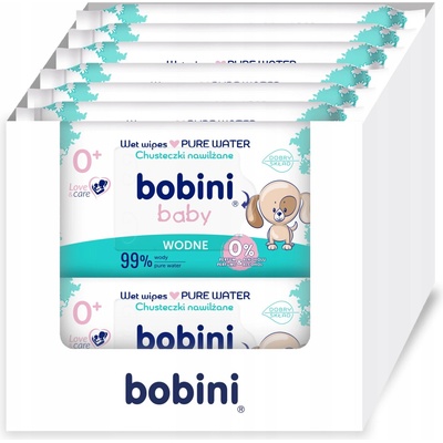 Bobini Baby Vlhčené obrúsky Wodne Aqua od prvých dní života 14 x 60 ks