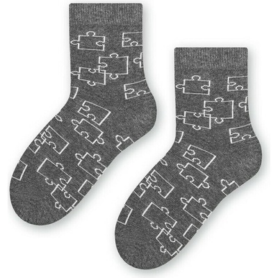 Steven detské ponožky 084 grafit/puzzle