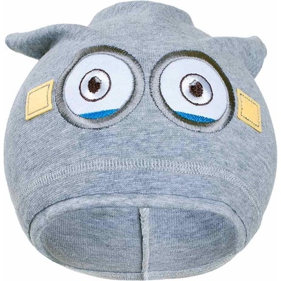 New Baby podzimní dětská čepička mimoň šedá