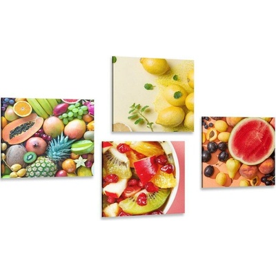 Set obrazů šťavnaté ovoce - 4x 40x40