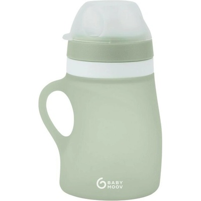 Babymoov Silikónová fľaša 150 ml green
