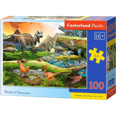 Castorland - Puzzle World of Dinosaurs - 100 piese