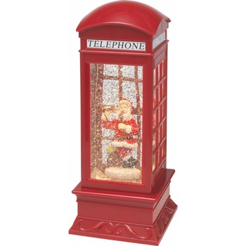 VLC LED snehová guľa telefónna búdka červená 26,5 x 10,5 x 10,5 cm 1 ks