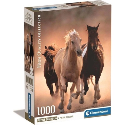 Clementoni Running Horses Пъзел 1000 броя Животни (39771 CLM)