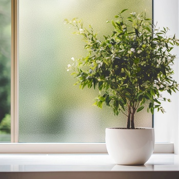 DIMEX ART s. r. o Прозрачна фолиа за прозорец груб пясък - ширина 122 см