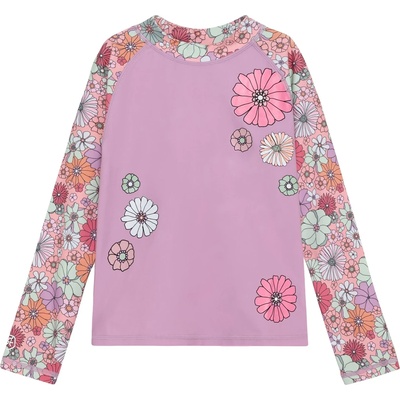 Color Kids Детска плажна тениска от ликра Color Kids Kid's T-Shirt L/S with Chest Print Lycra - Lavender Mist - размер 122 (EU) (750-2569-0416)