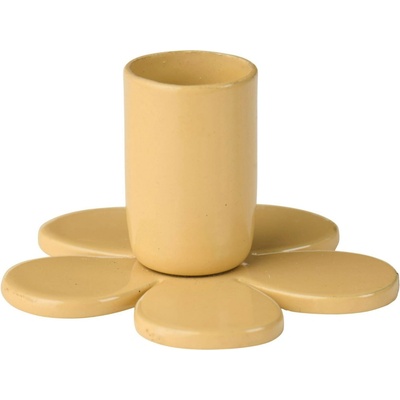 Ib Laursen Kovový svietnik Flower Cafe Cream 4,5 cm