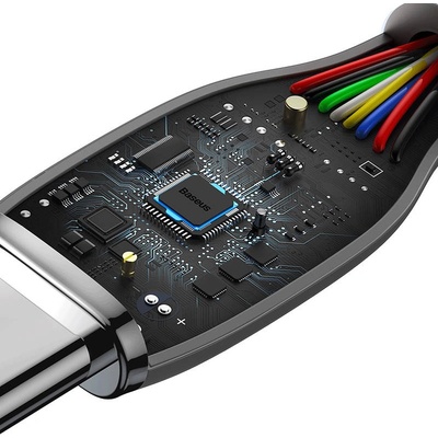 Baseus Кабел с бързо зареждане за устройства с USB-C порт (200 см) - Baseus Jelly USB-C to USB-C Cable 100W (черен) (CAGD030101)