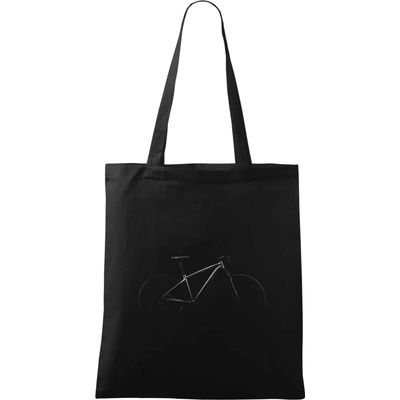 Horský bicykel v tme Taška bavlnená 42 x 38 cm Čierna