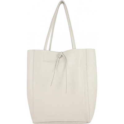 Kožená shopper kabelka 396 béžová