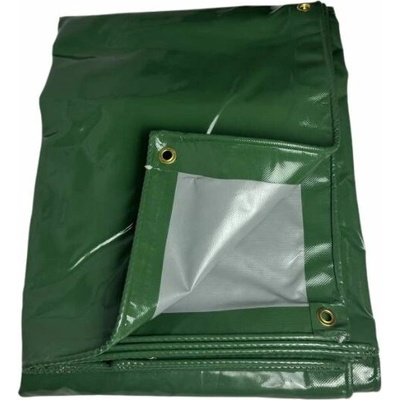 Mikel krycí plachta s oky PVC Natural UV stab 6 x 12 m 500 g/m² zelená