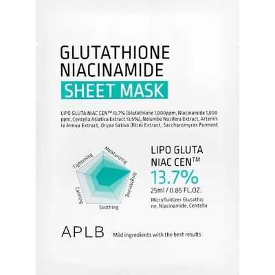 APLB Glutathion Niacinamid pleťová maska 25 ml
